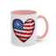 4th of July Mug - Heart American Flag