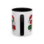 Christmas Mug - Merry Christmas Red Yellow & Blue Text Red Hats