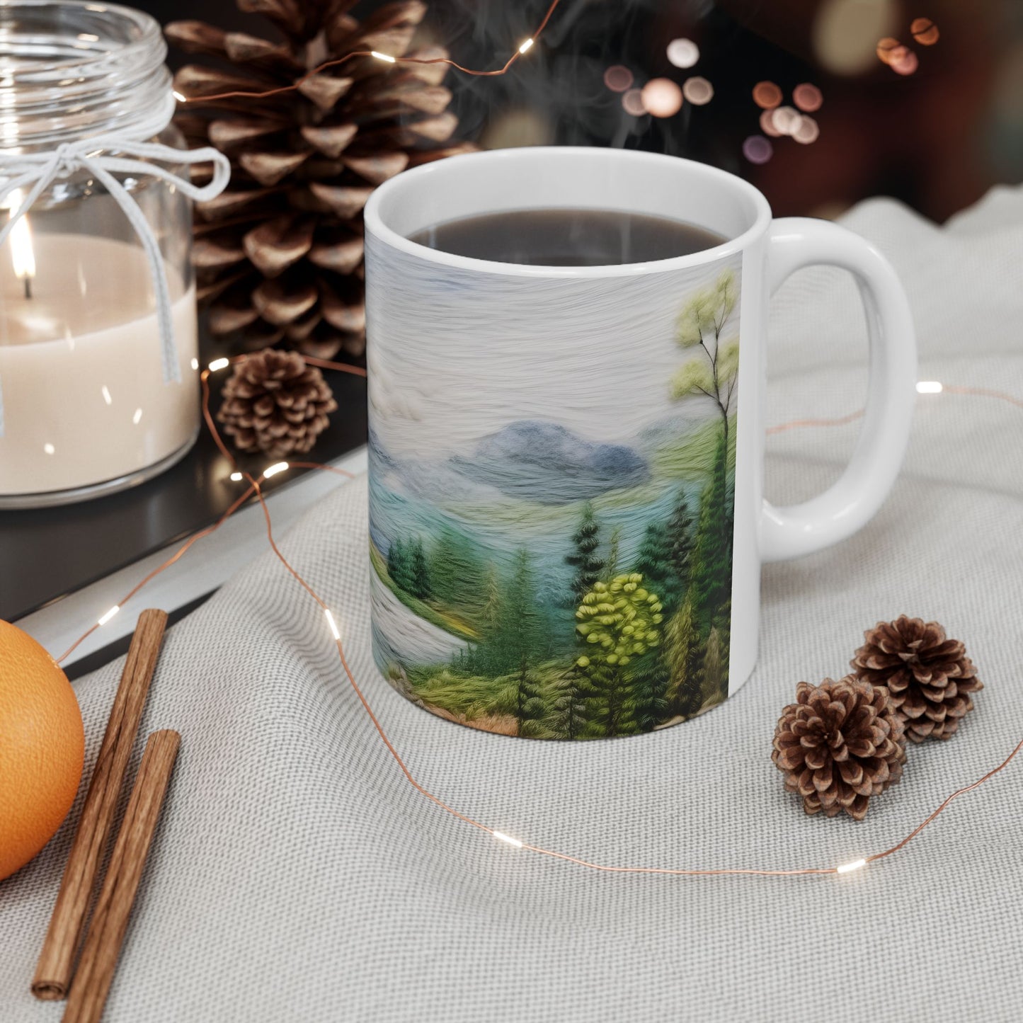 Artistic Mug - Felted Landscape 3
