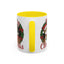Christmas Mug - Merry Christmas Red Text Cat Presents Wreath