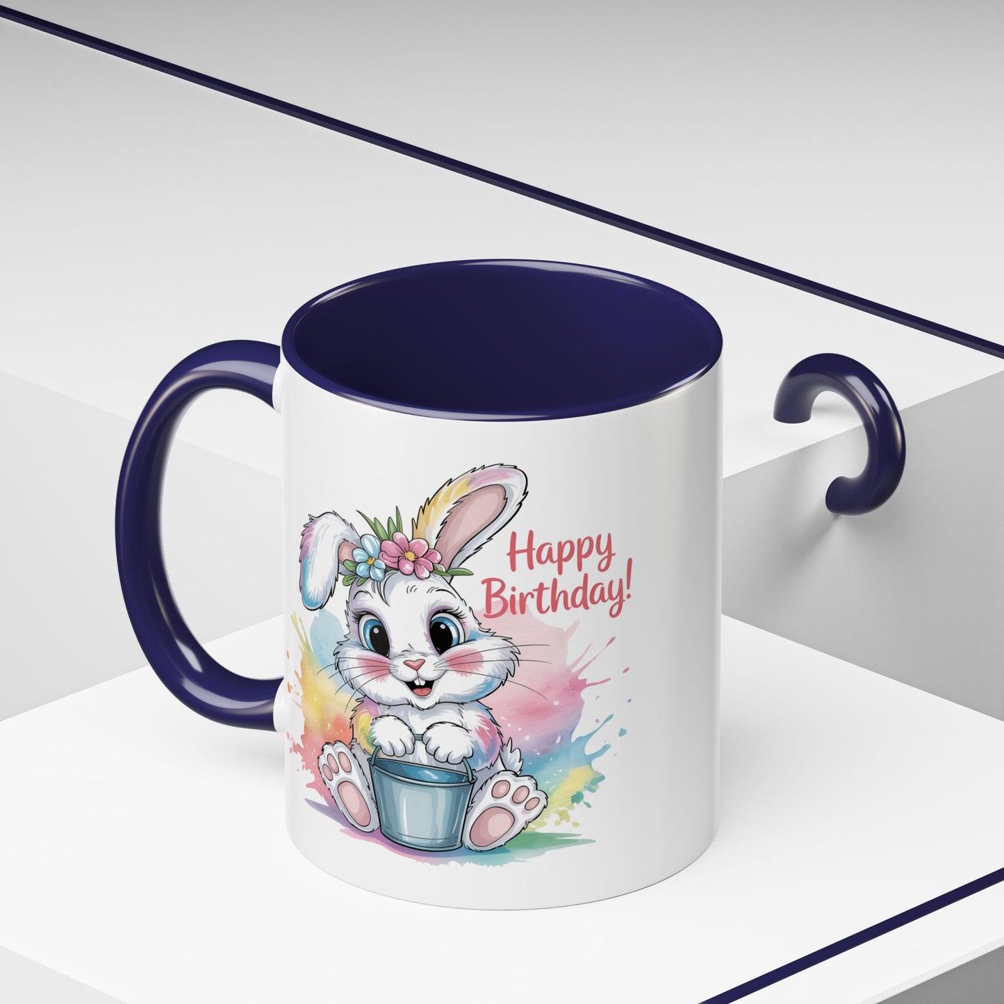 Birthday Mug - Happy Birthday Cute Bunny