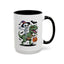 Halloween Mug - Skeleton Riding Dinosaur