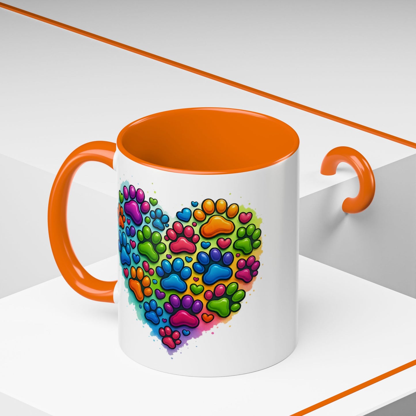 Animal Mug - Dog Paws Heart
