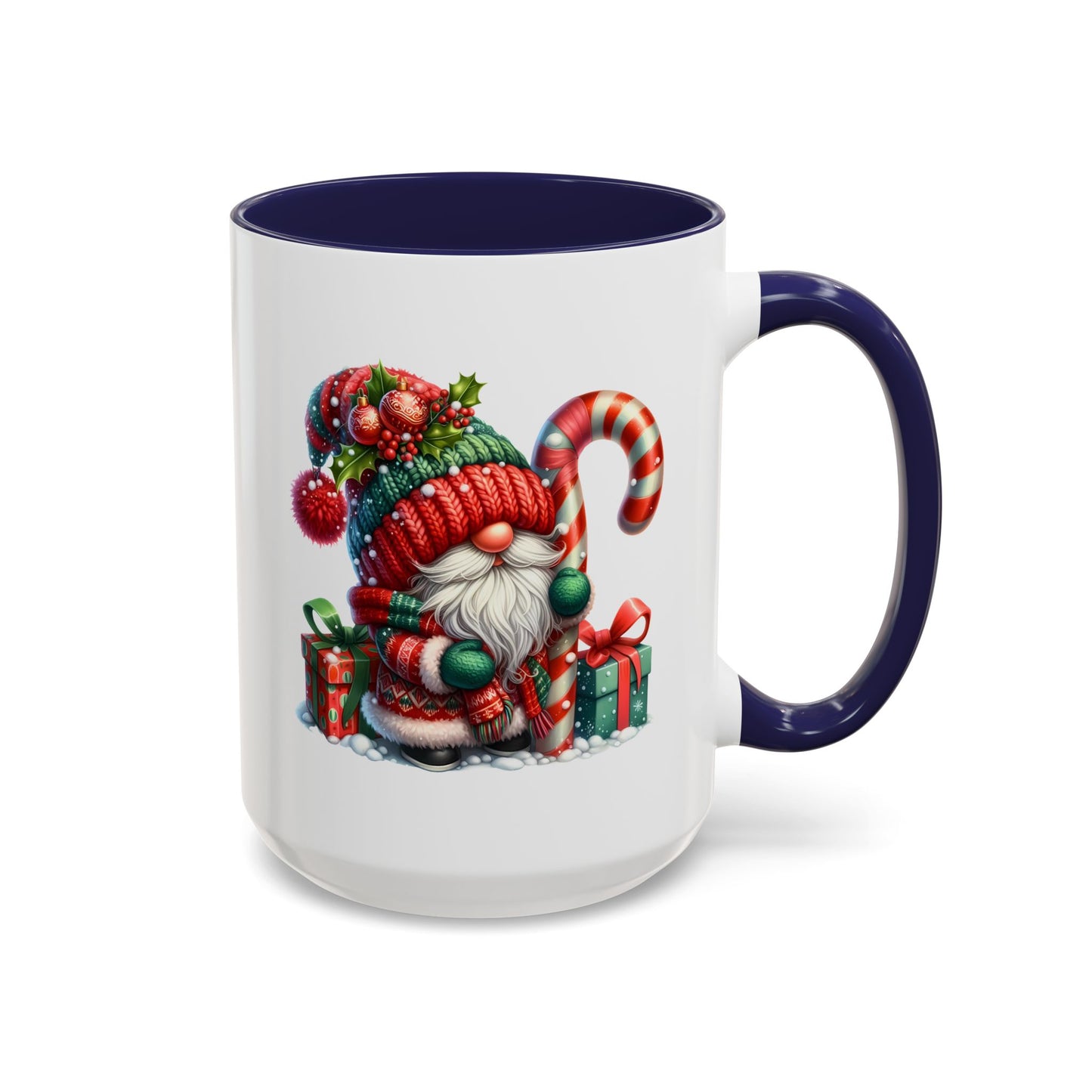 Christmas Mug - Gnome Candy Cane and Presents