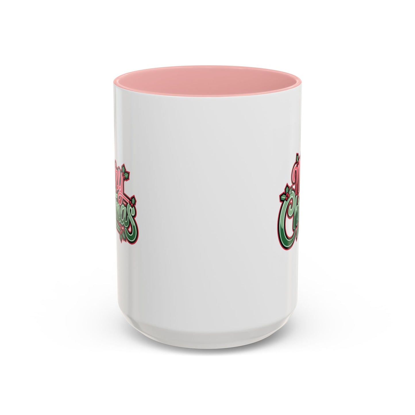 Christmas Mug - Merry Christmas Red & Green Text Mistletoe