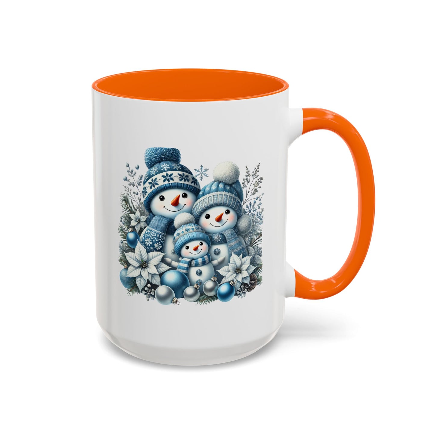 Christmas Mug - Blue Snowman Family