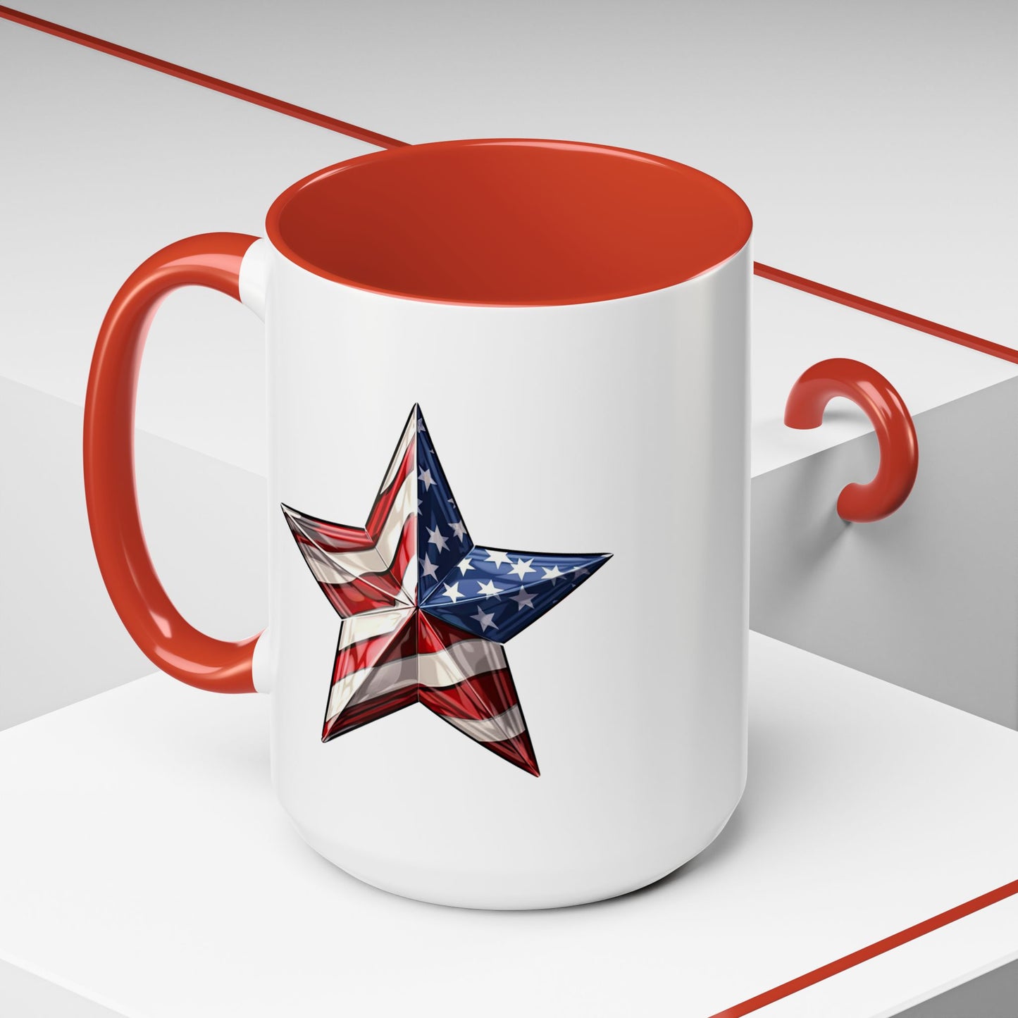 4th of July Mug - American Flag Star 3
