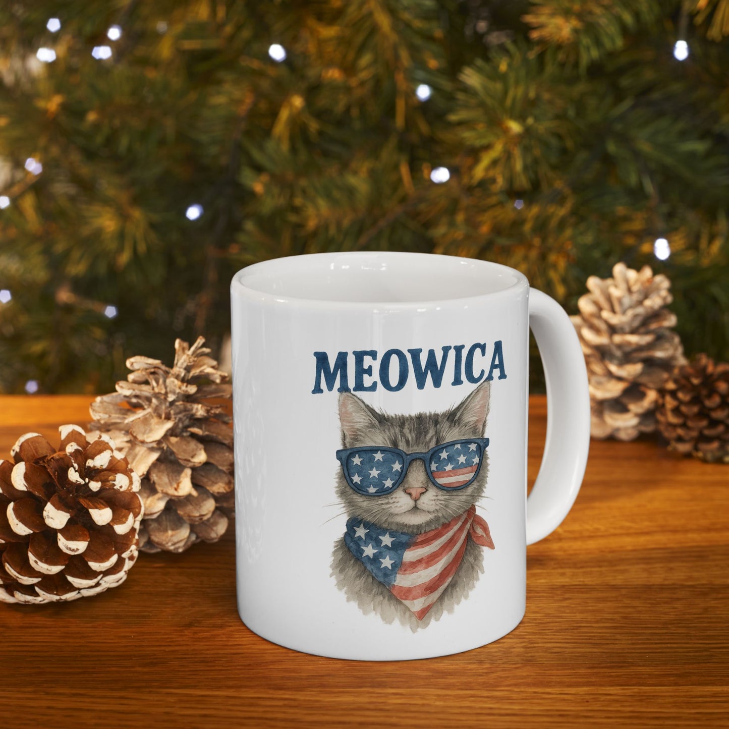 4th of July Mug - Meowica Cat