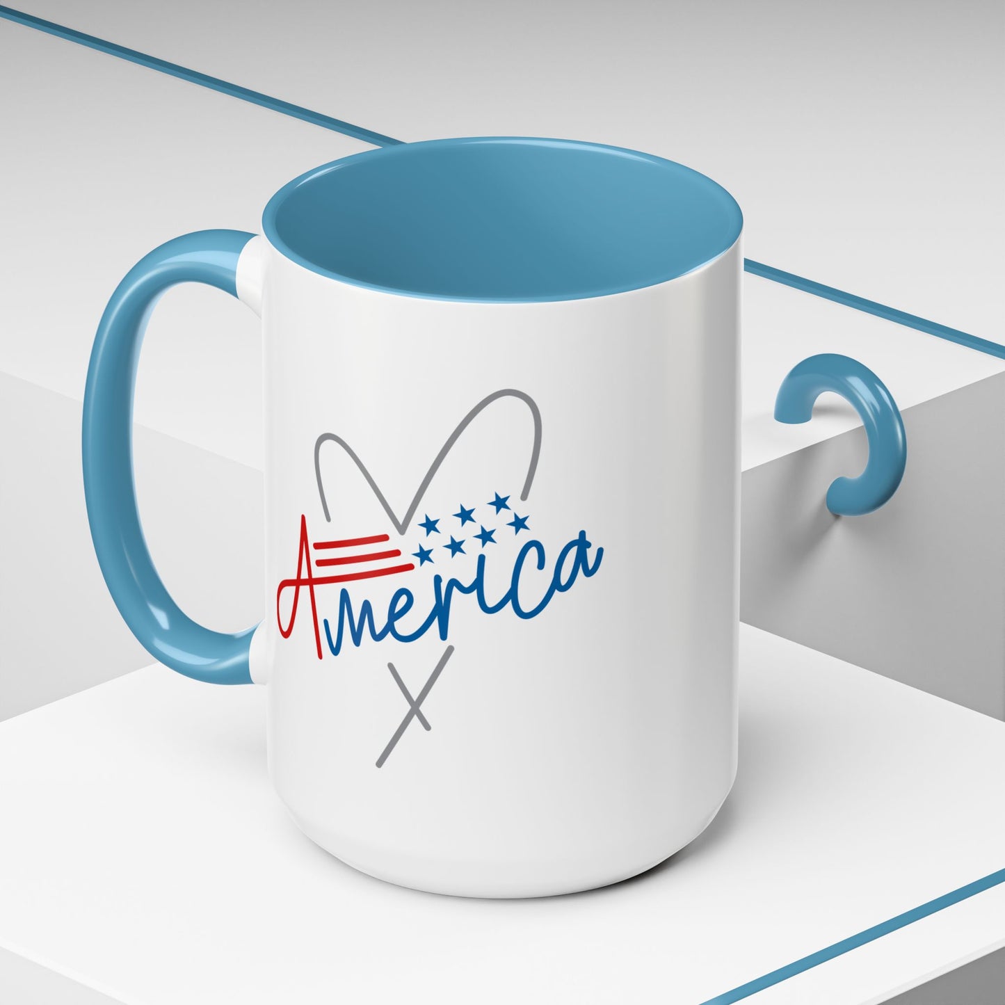 4th of July Mug - America Heart