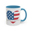 4th of July Mug - God Bless America Flag Heart