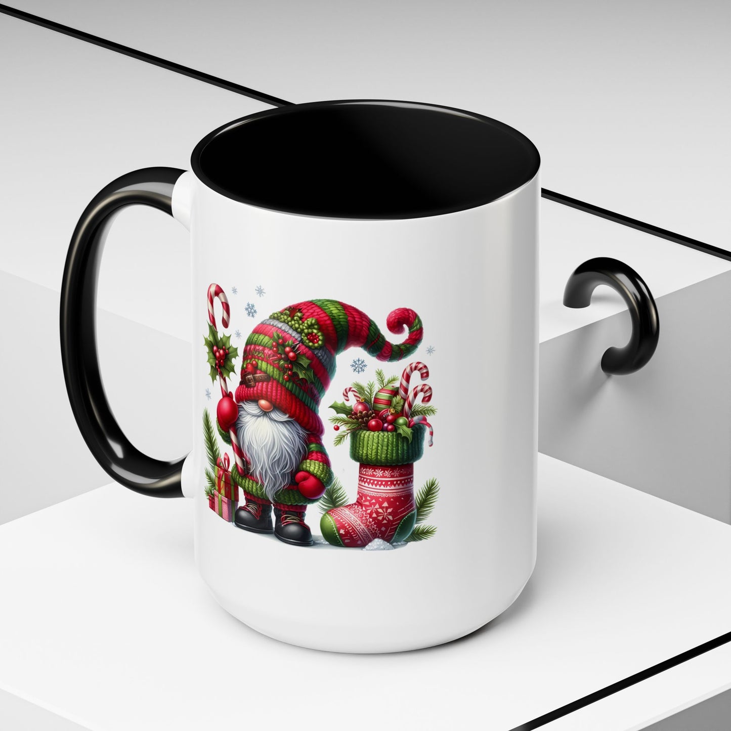 Christmas Mug - Gnome and Christmas Stocking