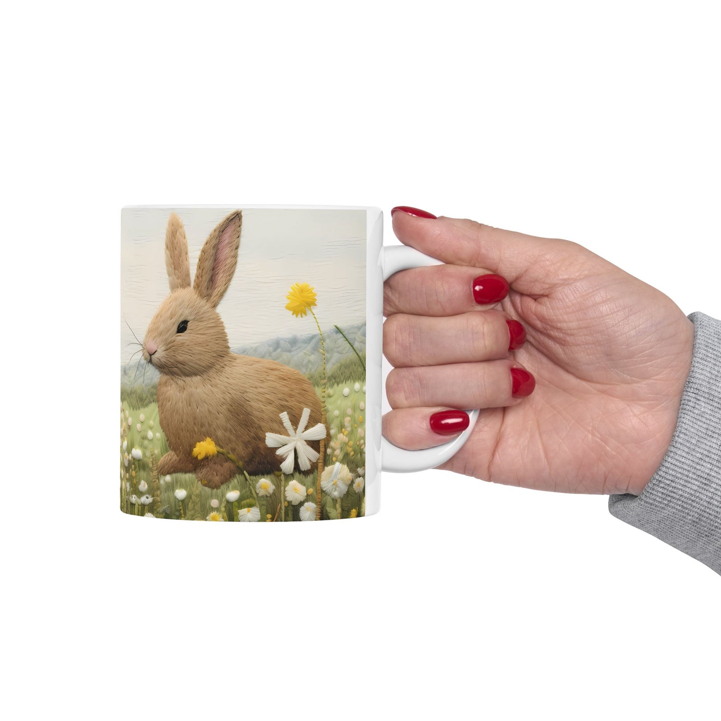 Artistic Mug - Felted Bunnies 2