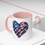 4th of July Mug - USA Sparkle Heart