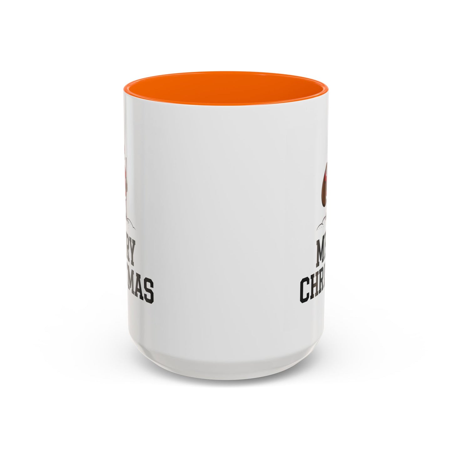 Christmas Mug - Merry Christmas Black Text Santa Walking