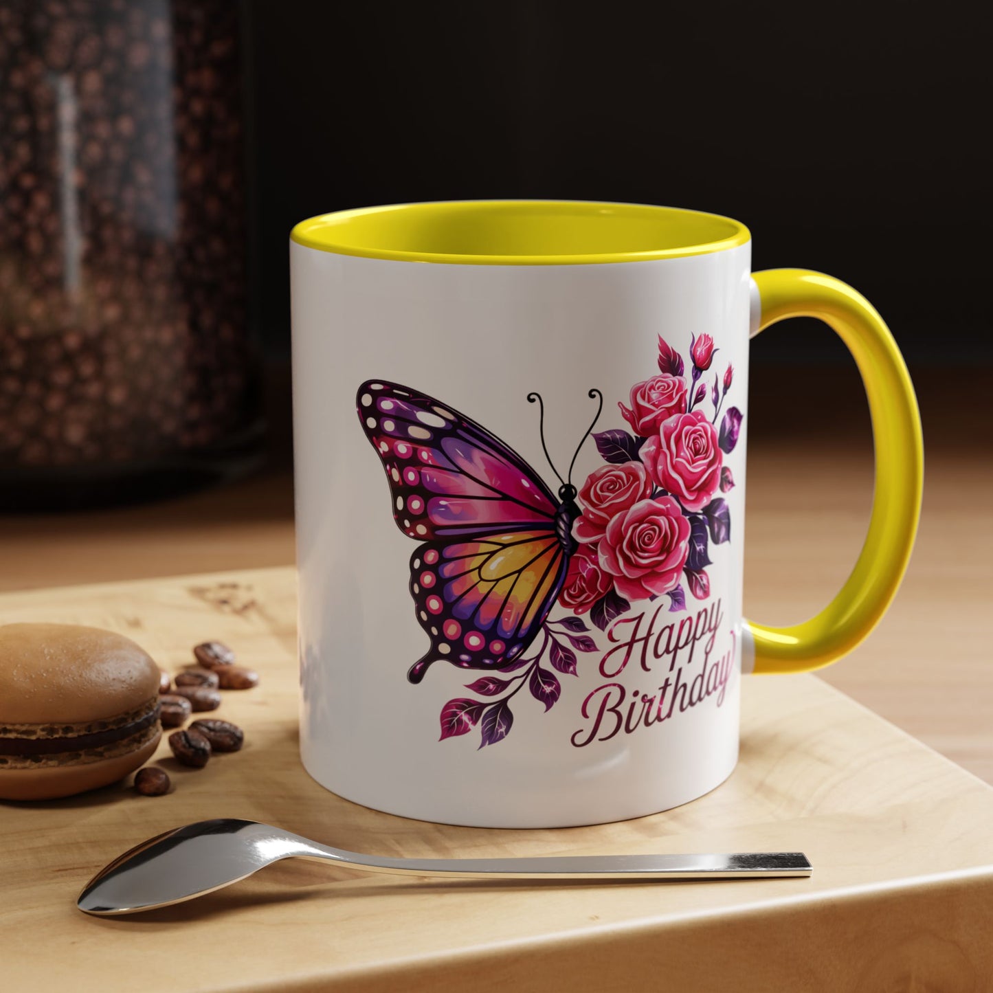 Birthday Mug - Butterfly Flowers
