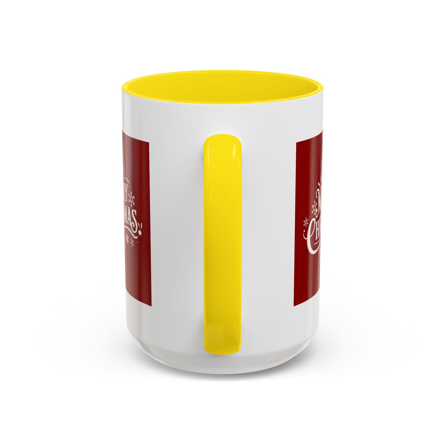 Christmas Mug - Merry Christmas White Text Maroon Background