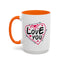 Valentine's Day Mug - Love You Heart Arrows