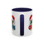 Christmas Mug - Merry Christmas Green Red Yellow and Blue Text Red Hats