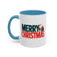 Christmas Mug - Merry Christmas Green & Red Text Santa Bag