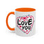 Valentine's Day Mug - Love You Heart Arrows