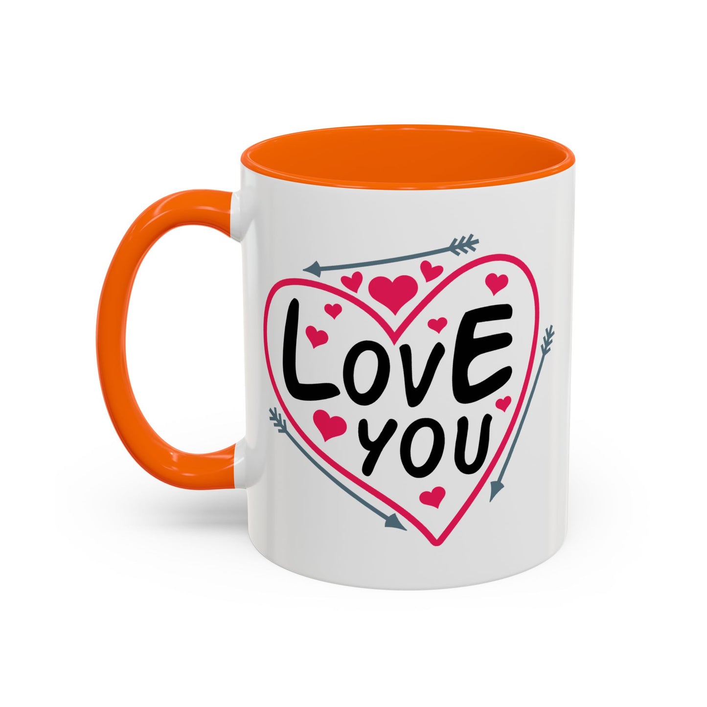 Valentine's Day Mug - Love You Heart Arrows