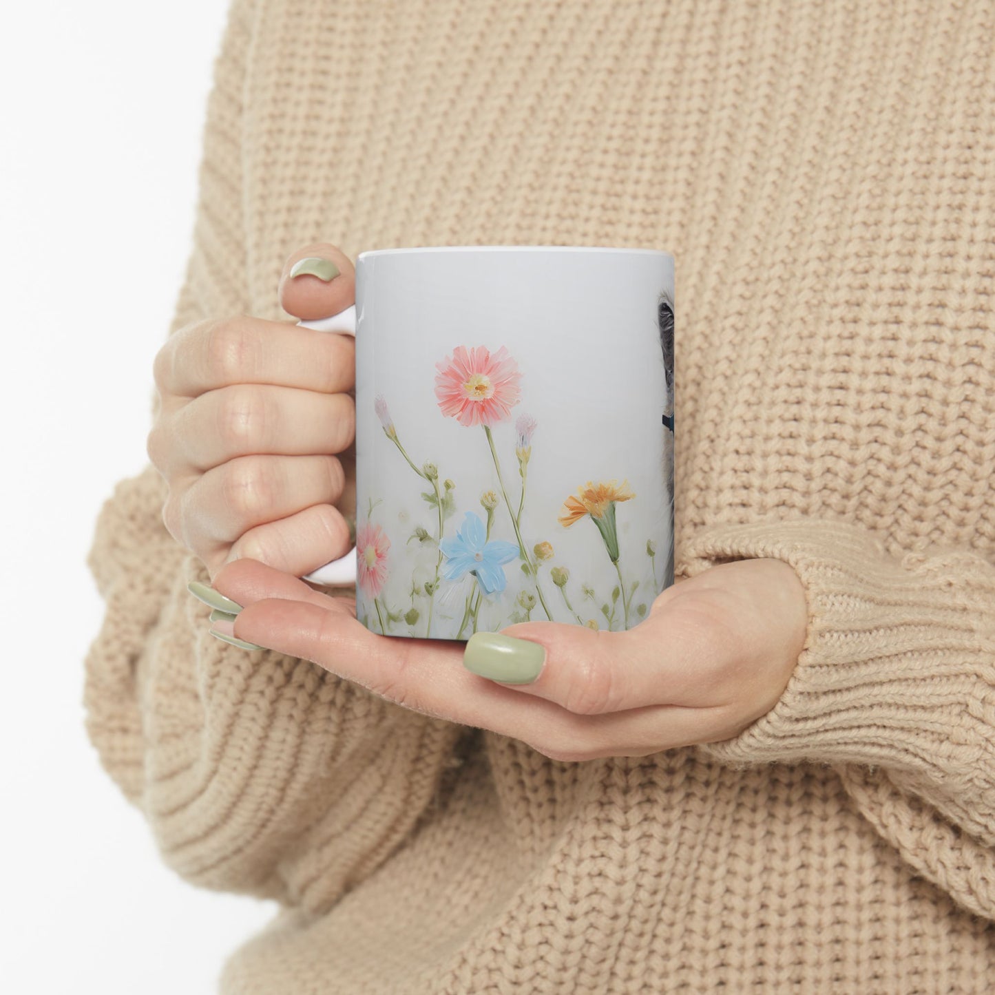 Artistic Mug - Felted Cat 4