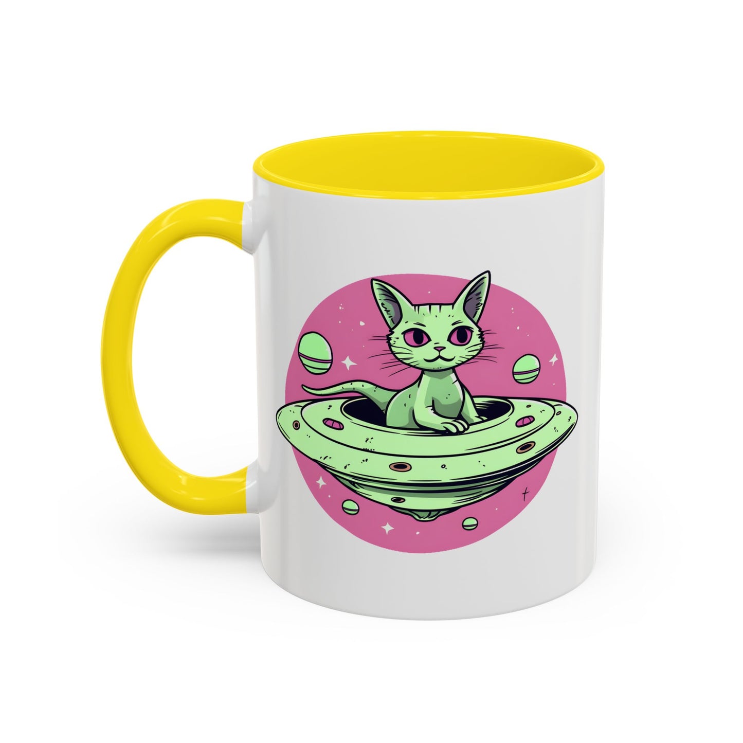 Alien Mug - Flying Saucer Cat