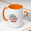Christmas Mug - Merry Christmas Green & Red Text Tree Snowflakes Presents