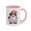 Christmas Mug - Merry Christmas Red & Green Text Gnome Present