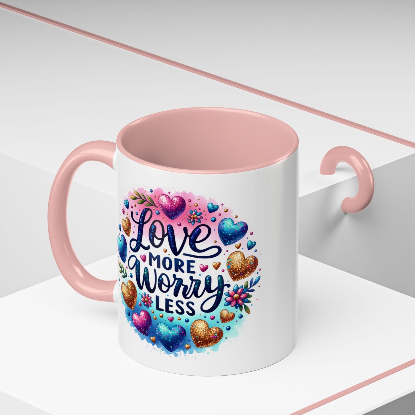 Wellness Mug - Love More Worry Less Circle