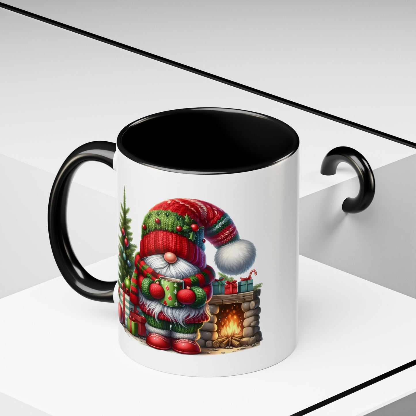 Christmas Mug - Gnome Fireplace