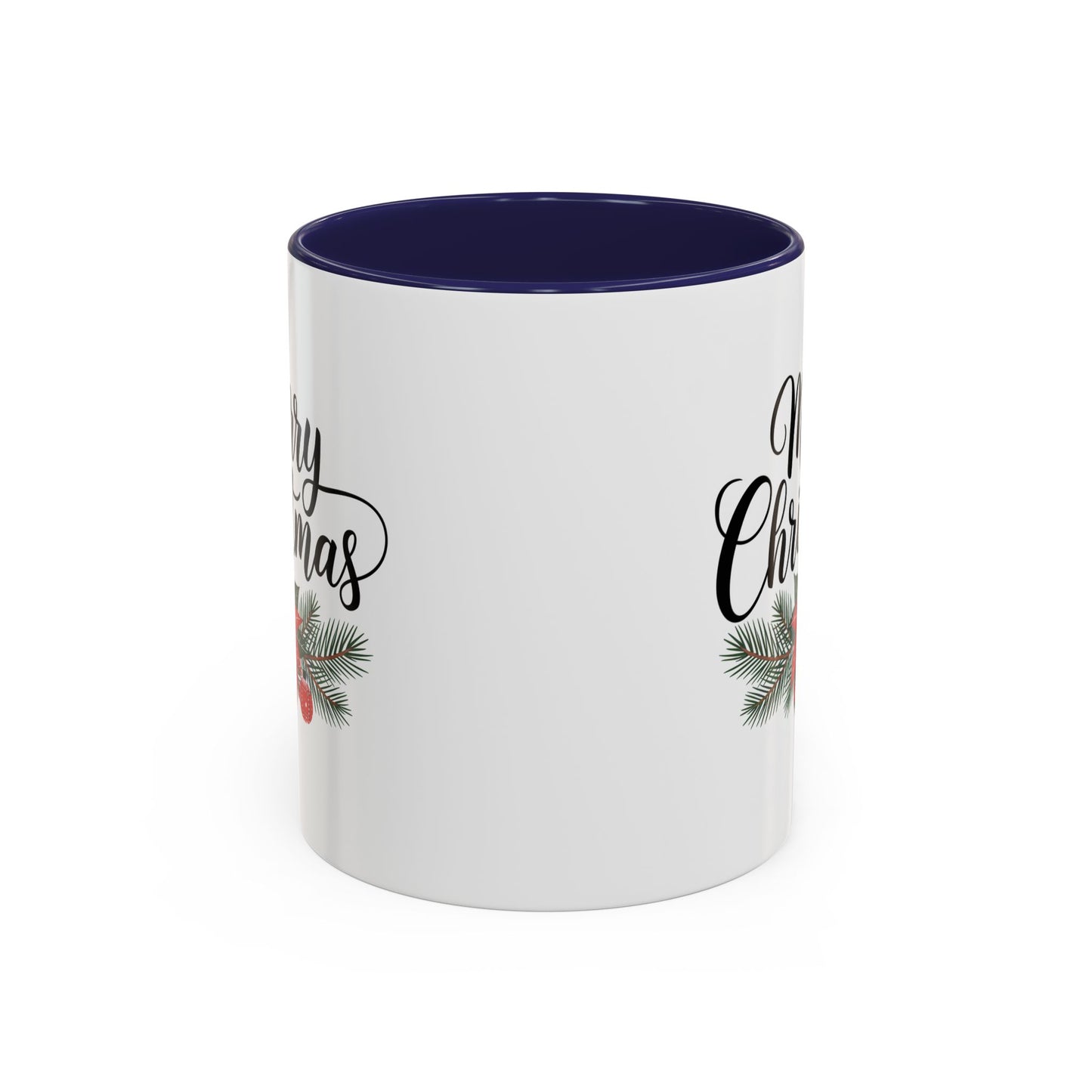Christmas Mug - Merry Christmas Black Text Mistletoe