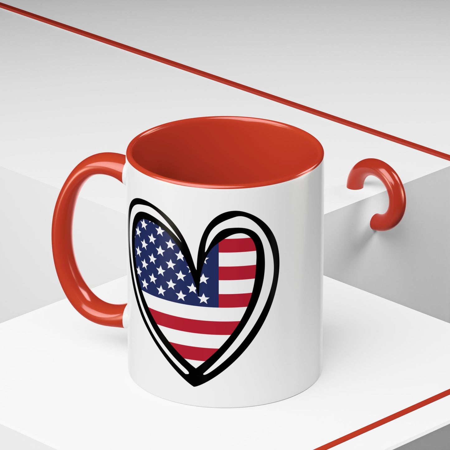 4th of July - Heart Flag