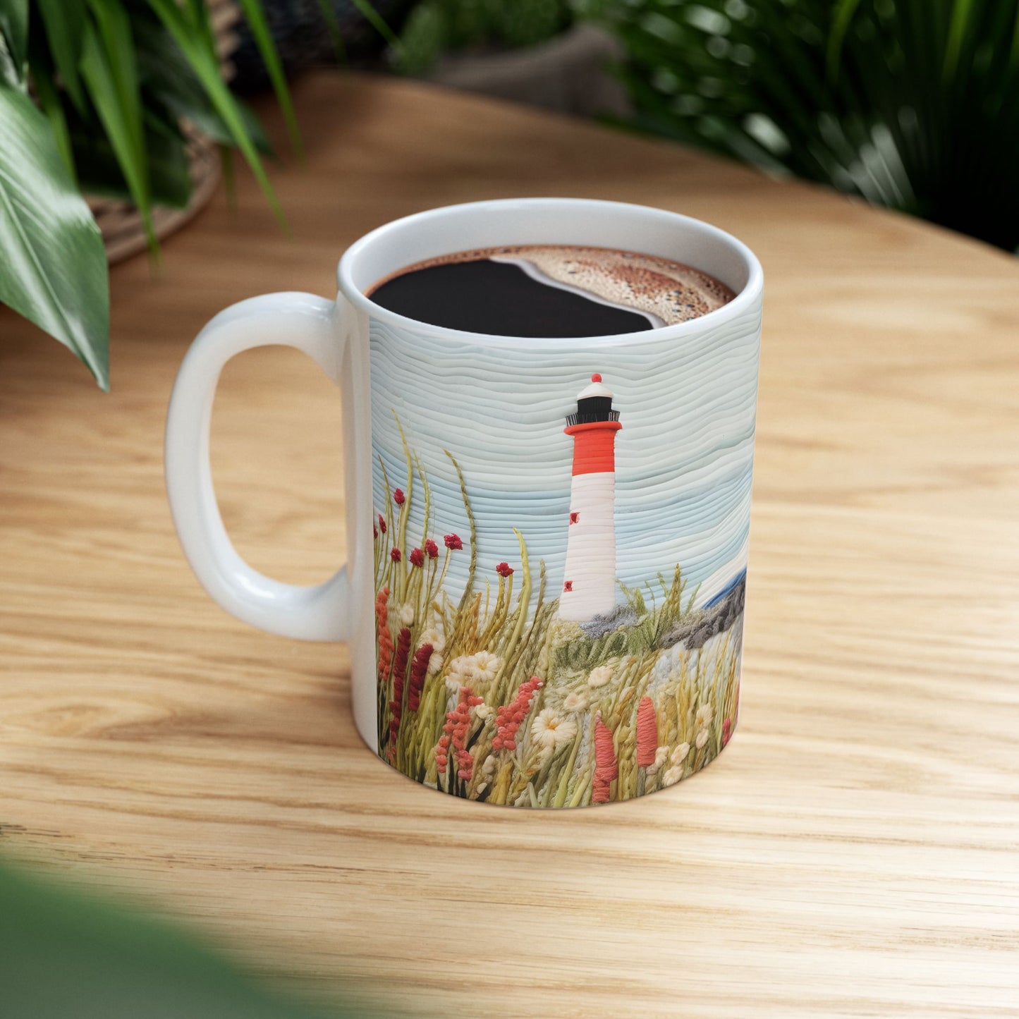 Artistic Mug - Felted Lighthouse 6