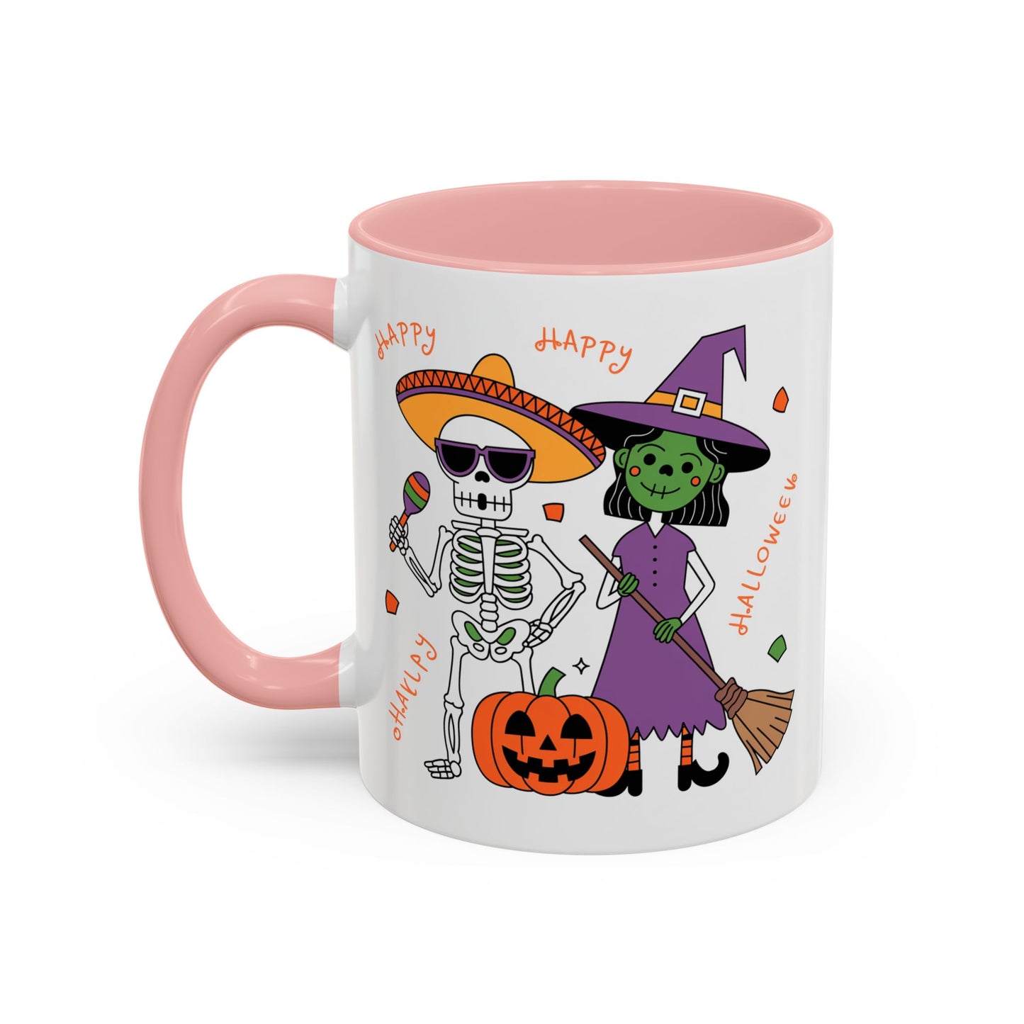 Halloween Mug - Skeleton & Witch