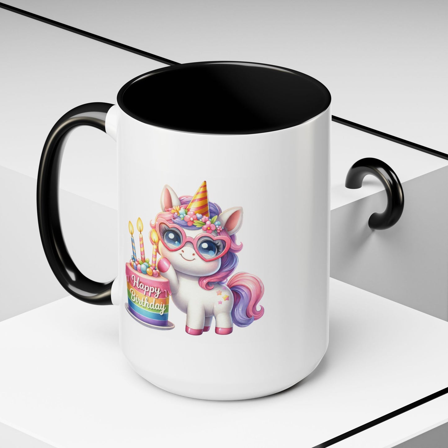 Birthday Mug - Unicorn Candles