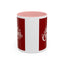 Christmas Mug - Merry Christmas White Text Maroon Background