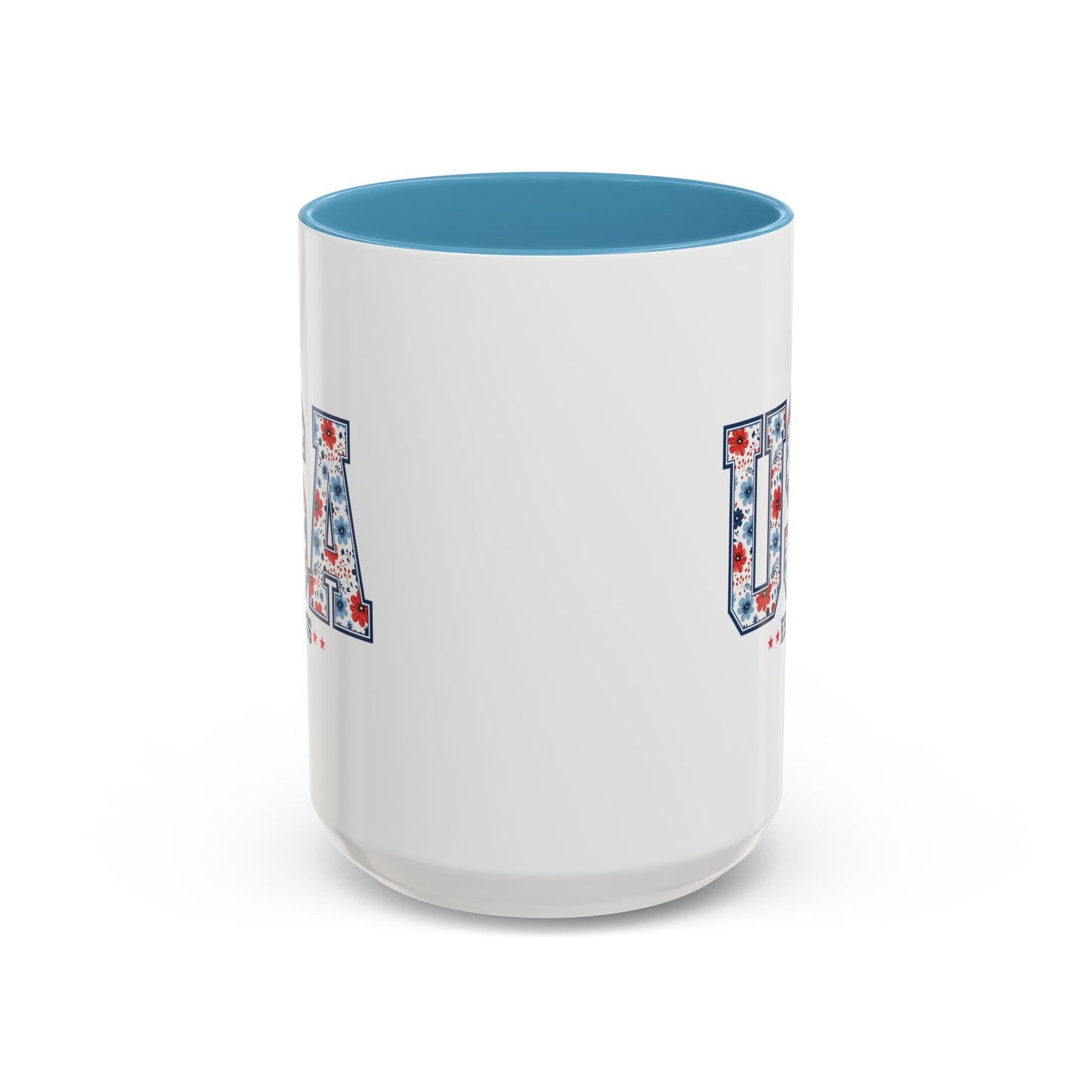 4th of July Mug - USA EST 1776 Floral
