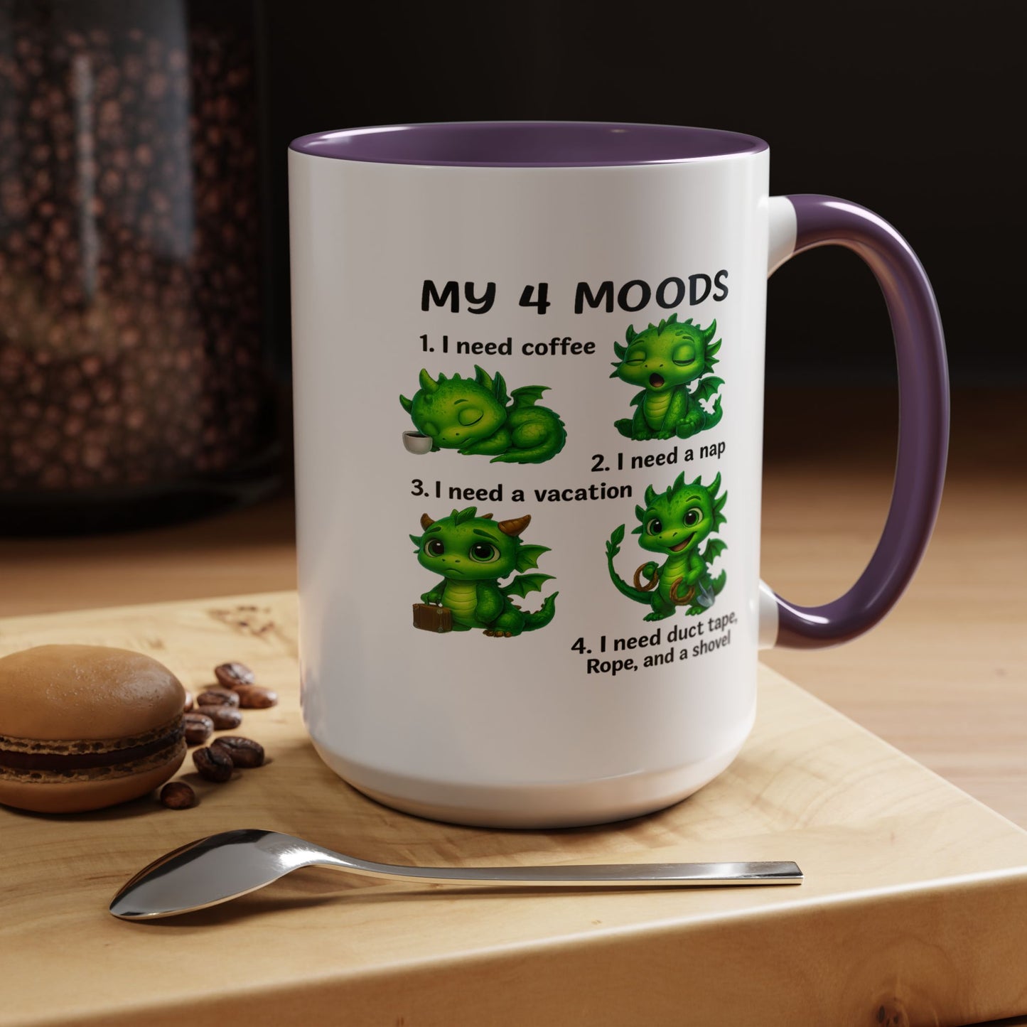 Humor Mug - My 4 Moods Dragon