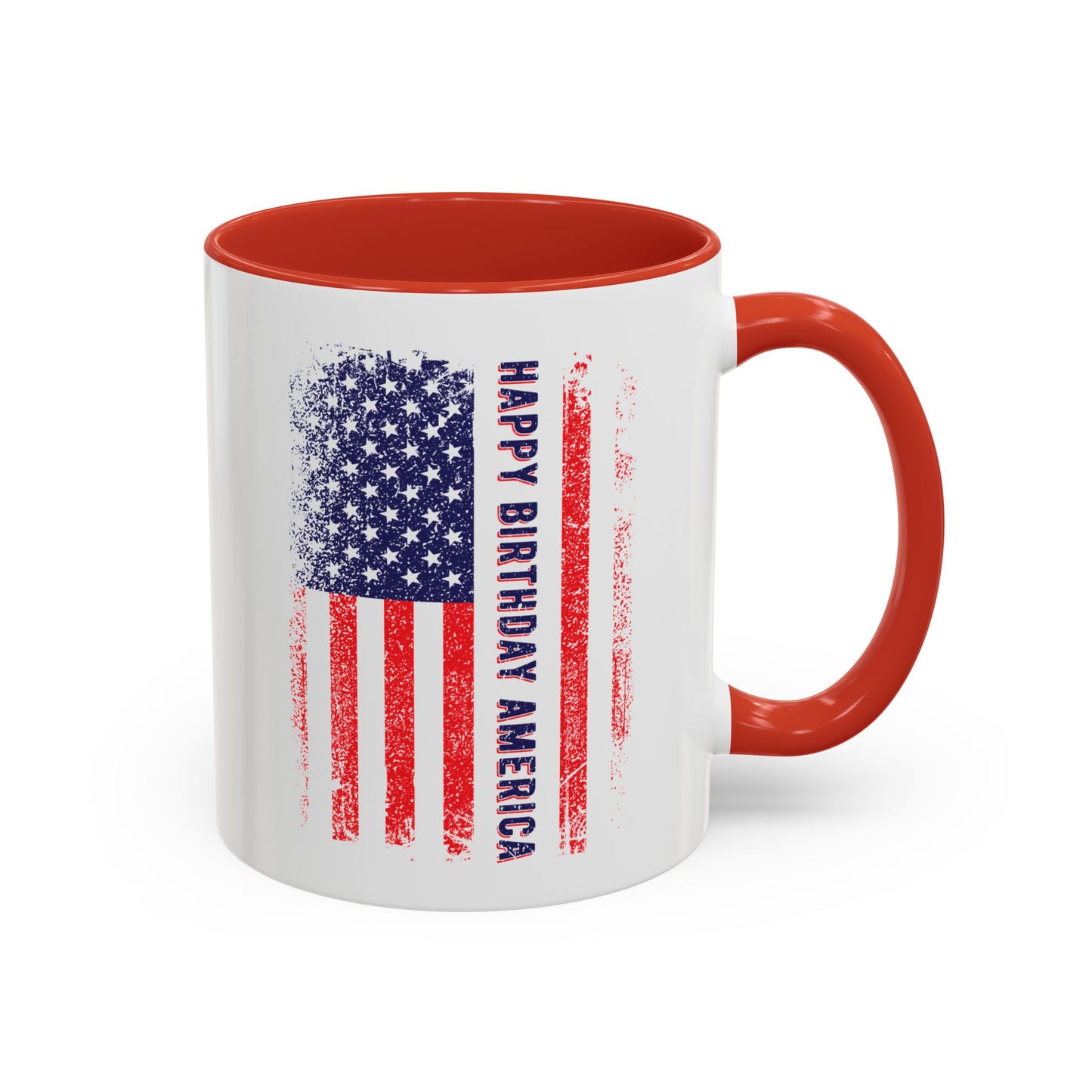 4th of July Mug - Happy Birthday America Flag