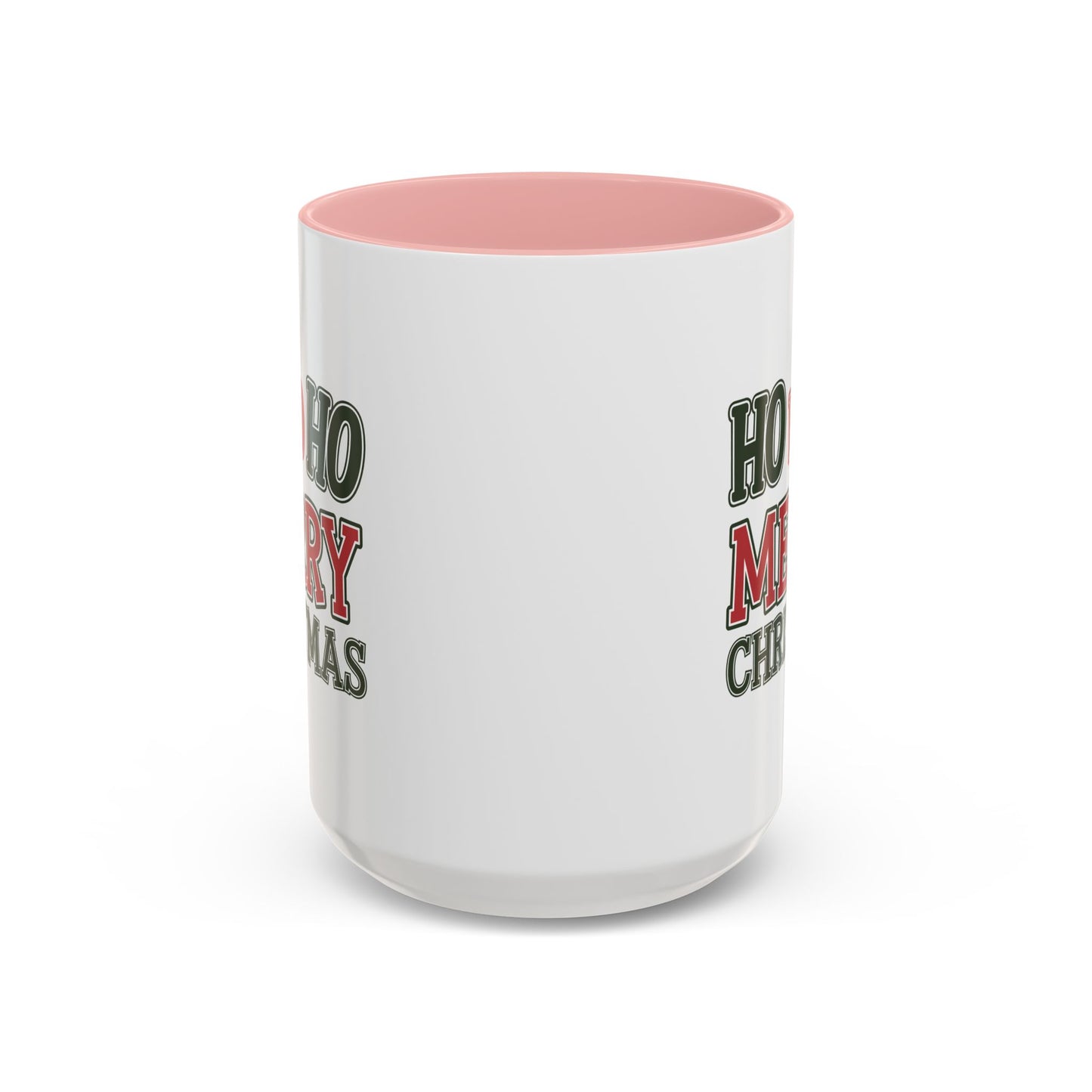 Christmas Mug - Ho Ho Ho Merry Christmas Green & Red Text