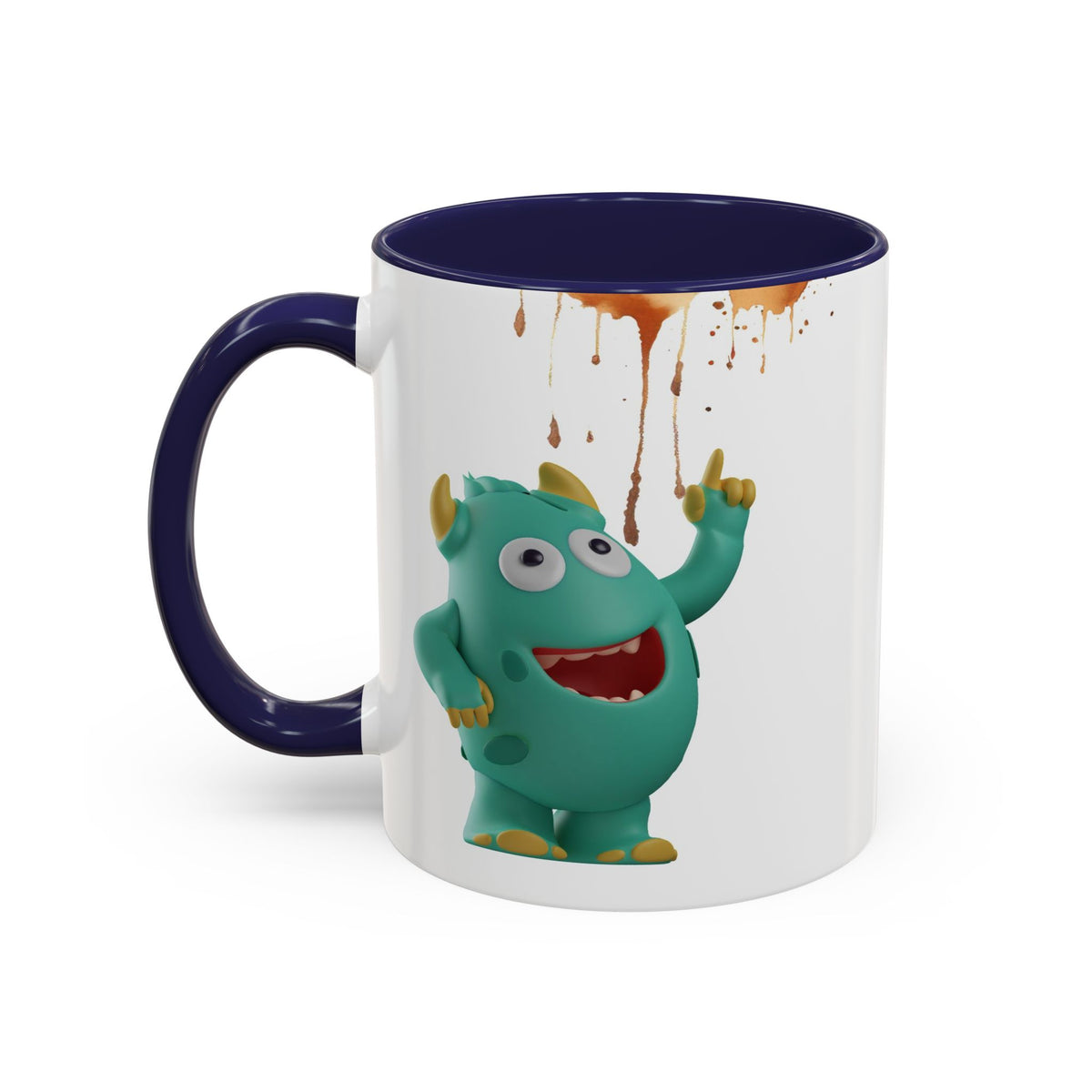 Humor Mug - Monster Drinks Coffee Spill