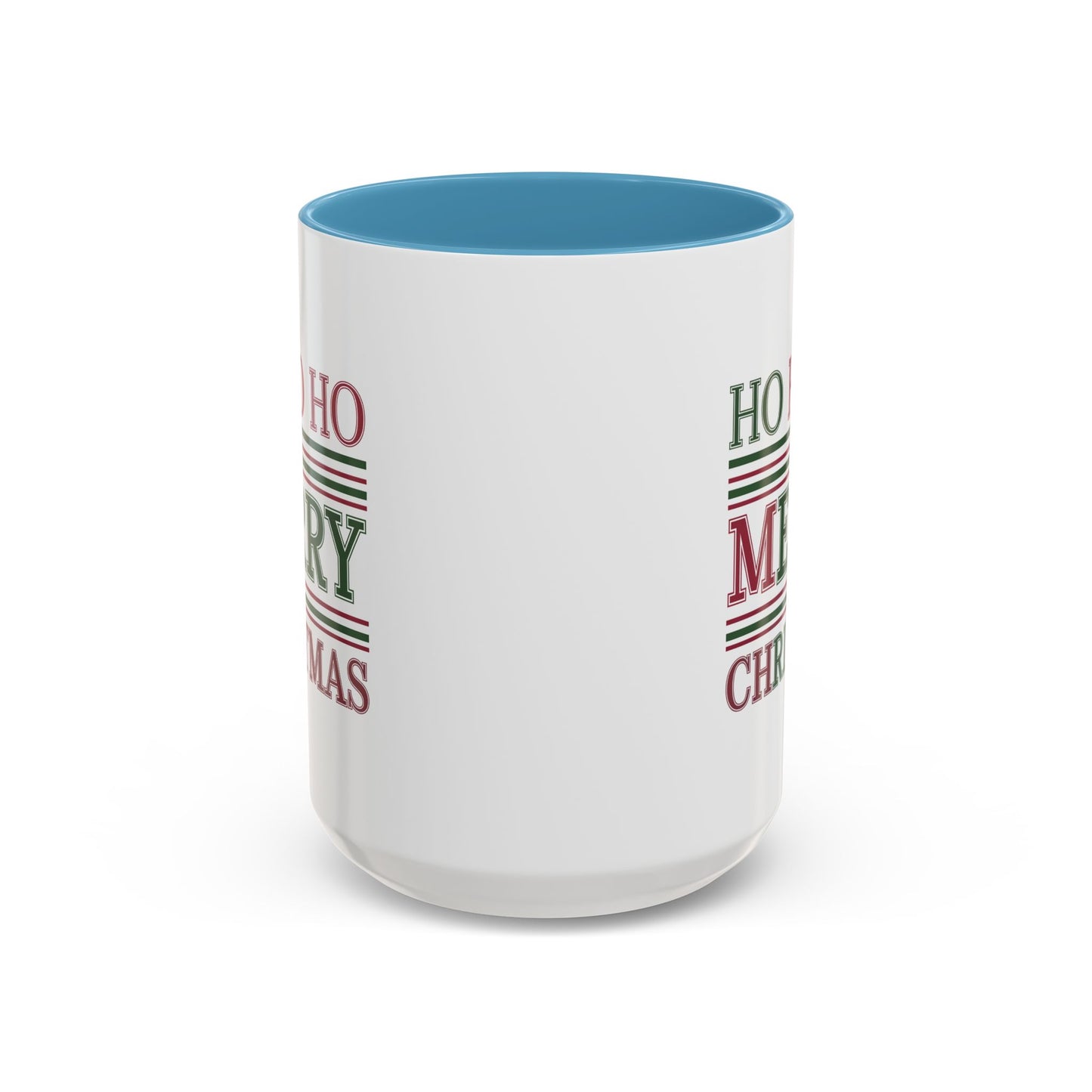 Christmas Mug - Ho Ho Ho Merry Christmas Red & Green Text 3