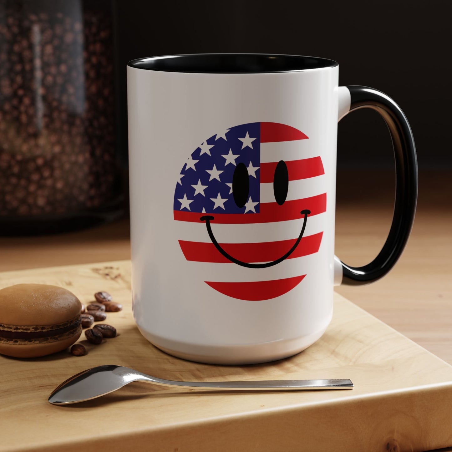 4th of July Mug - America Smiley Face