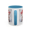 Christmas Mug - Merry Christmas Red Text Puppy Green & Red Top