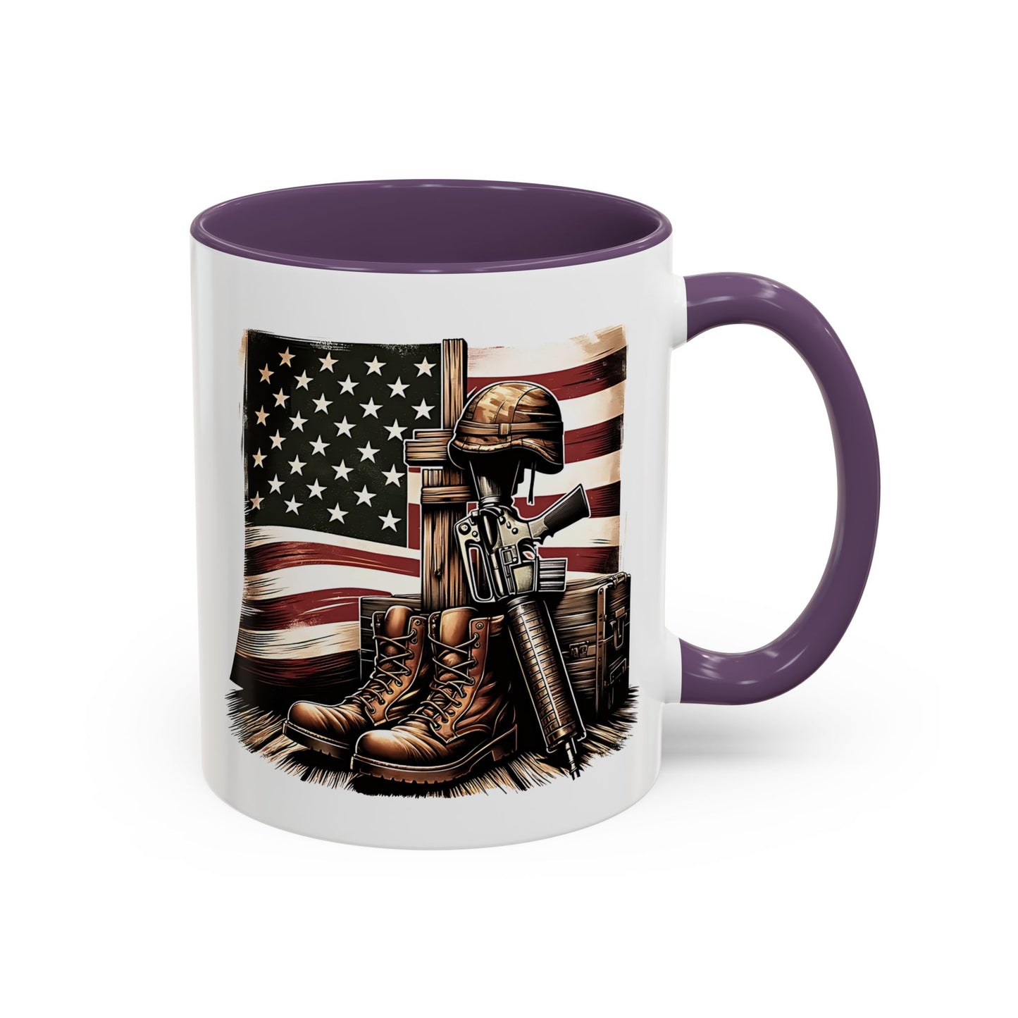 4th of July Mug - Fallen Soldier Boots Flag 3