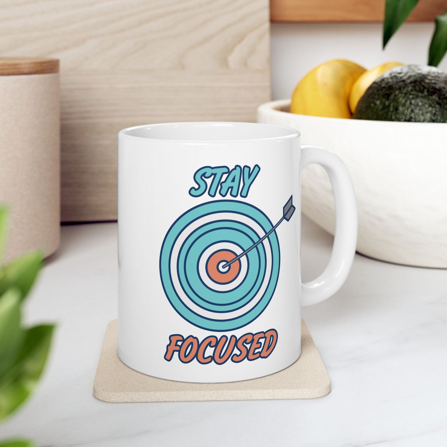 Motivation Mug - Stay Focused Arrow