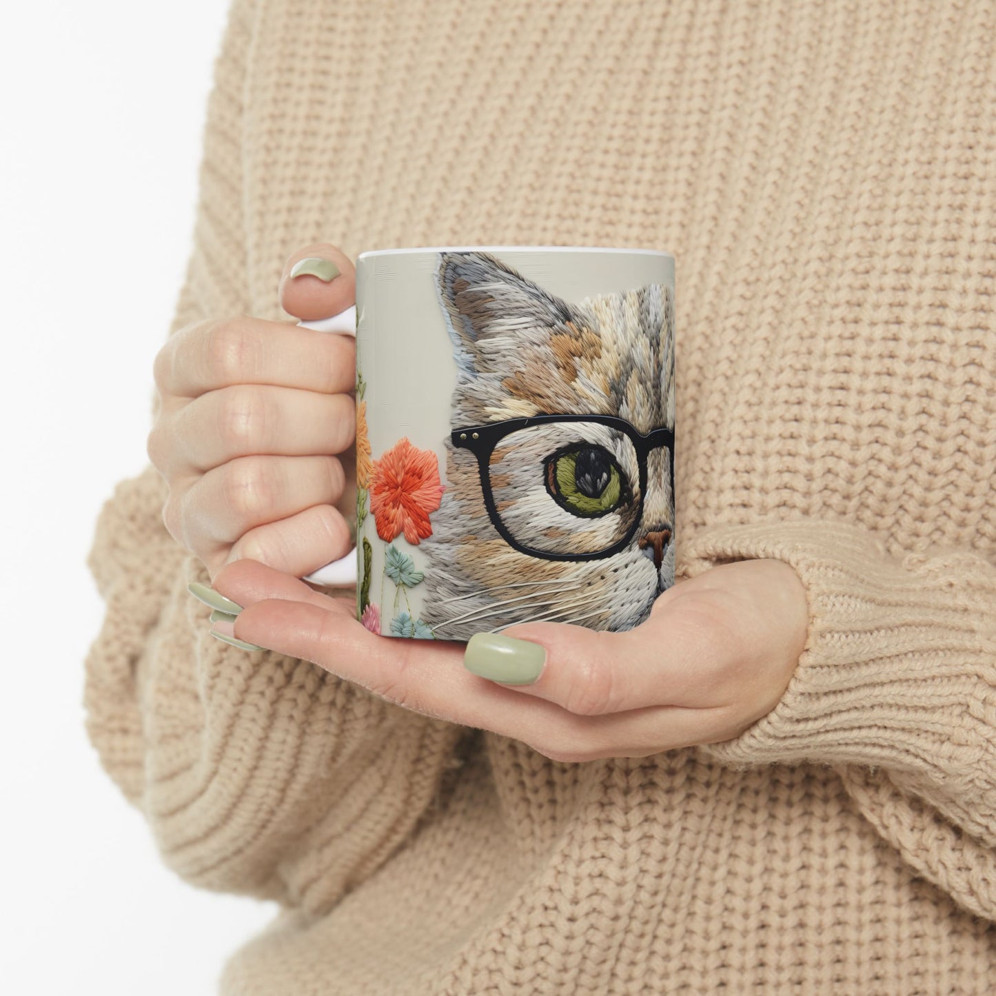 Artistic Mug - Felted Cat 5