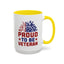4th of July Mug - Proud to Be a Veteran Sunflower