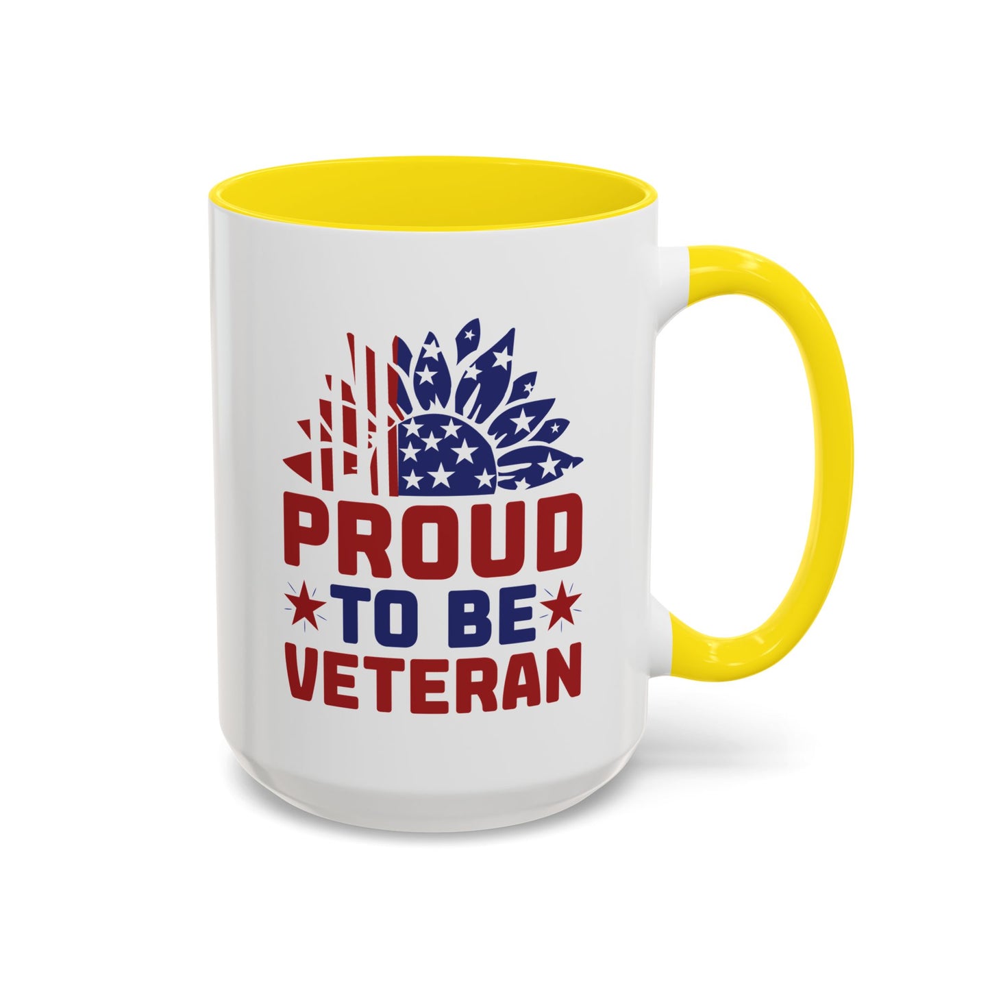 4th of July Mug - Proud to Be a Veteran Sunflower